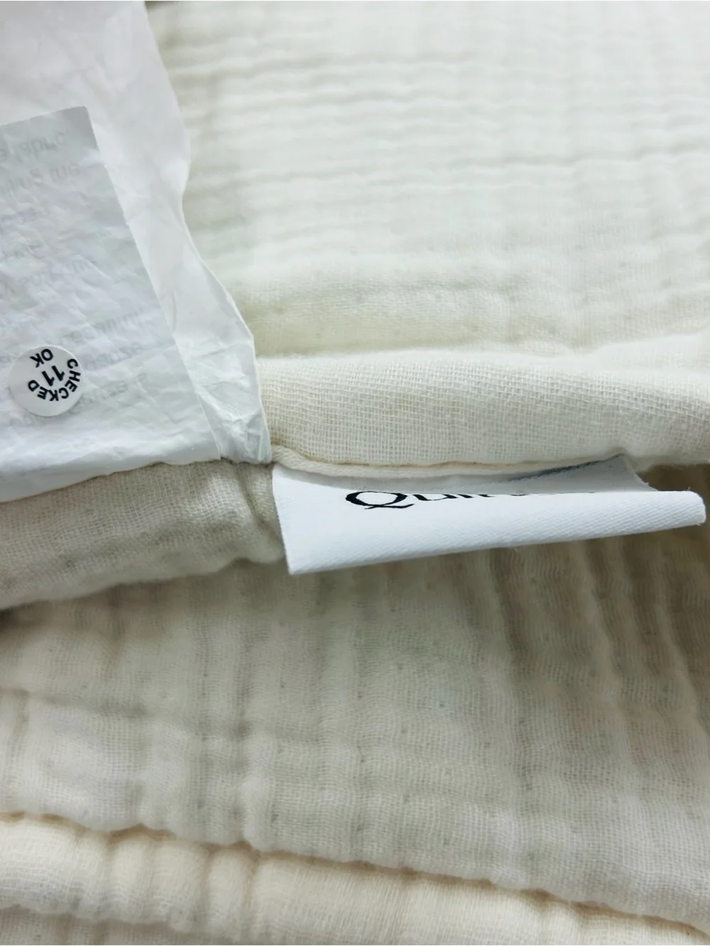 NWOT QUINCE Organic Airy Gauze Dream Quilt Full/Queen Undyed 8685